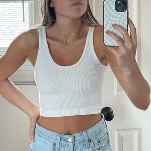 UO Ribbed Cropped Tank Top